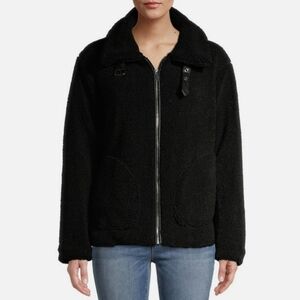 Mark Alan Women's Black Faux Sherpa Jacket Size S